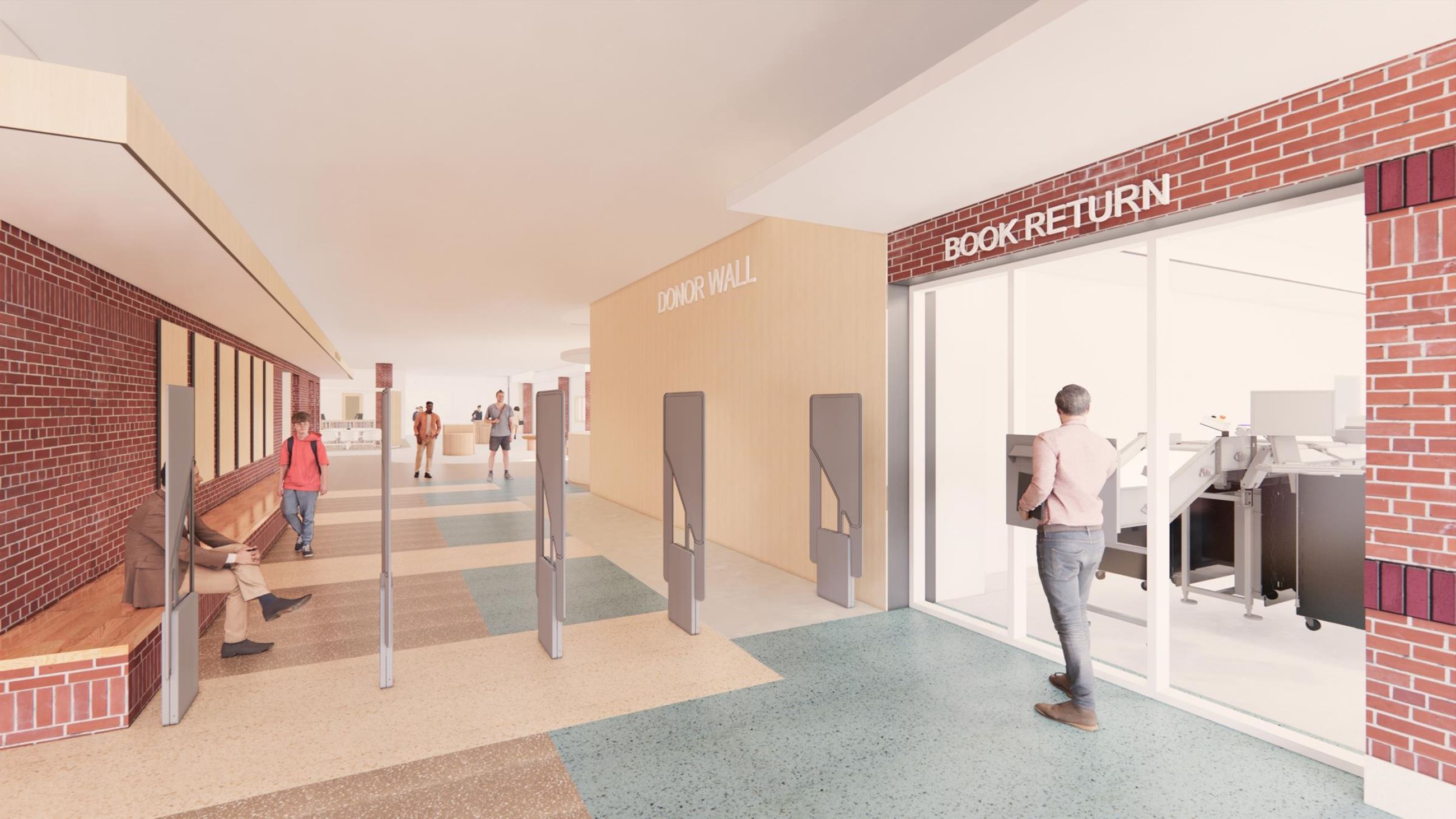 BPL-remodel entry w book sorter