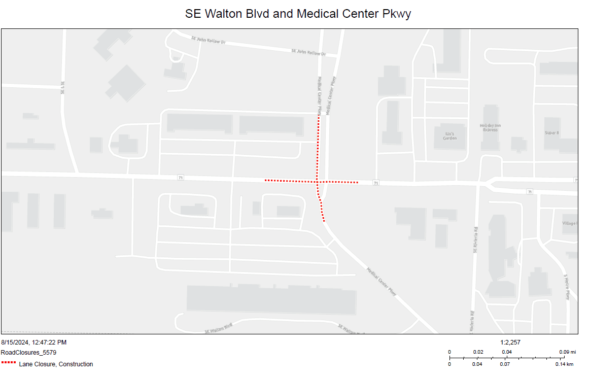 SE Walton Blvd and Medical Center Pkwy Road Closure