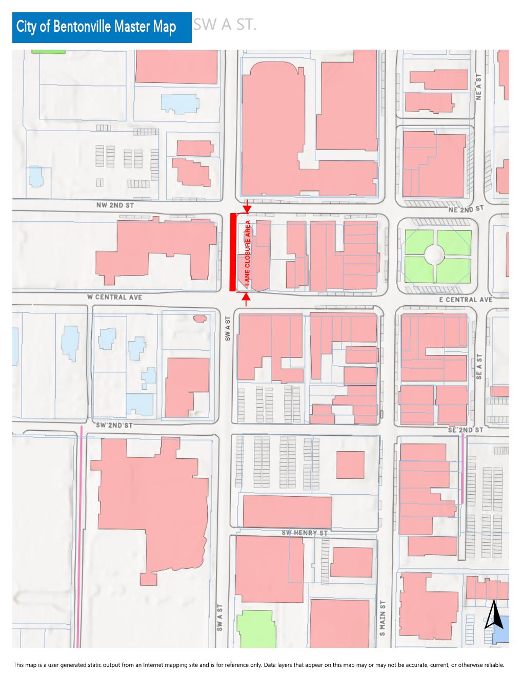 SW A St Lane Closure TCP