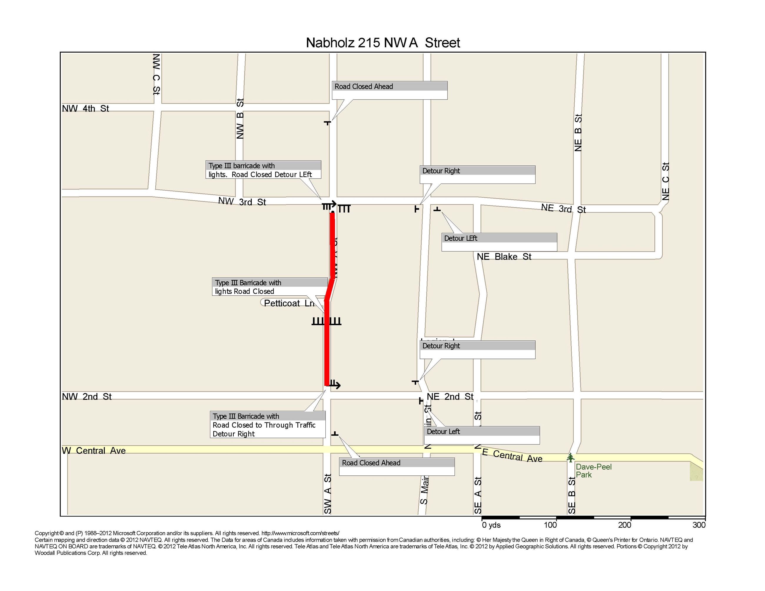 NW A ST CLOSURE 7-27-22