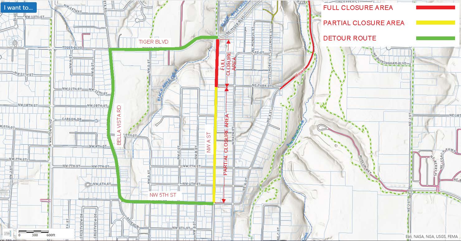 NW A St - Street Closure 12 12 22