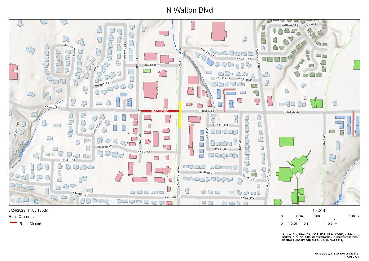 N Walton Blvd - Vicinity Map