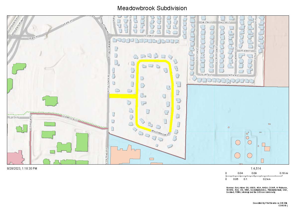 Meadowbrook Subdivision - Vicinity Map 9 6