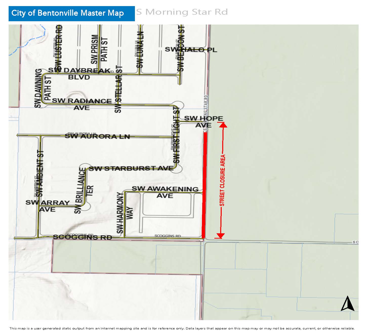 S Morning Star Rd Closure - Aurora Sub 1 20 22