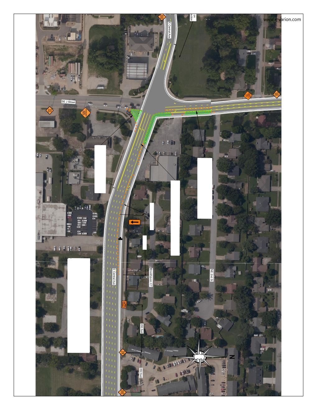 4-20-22 East Central J Street Closure Map